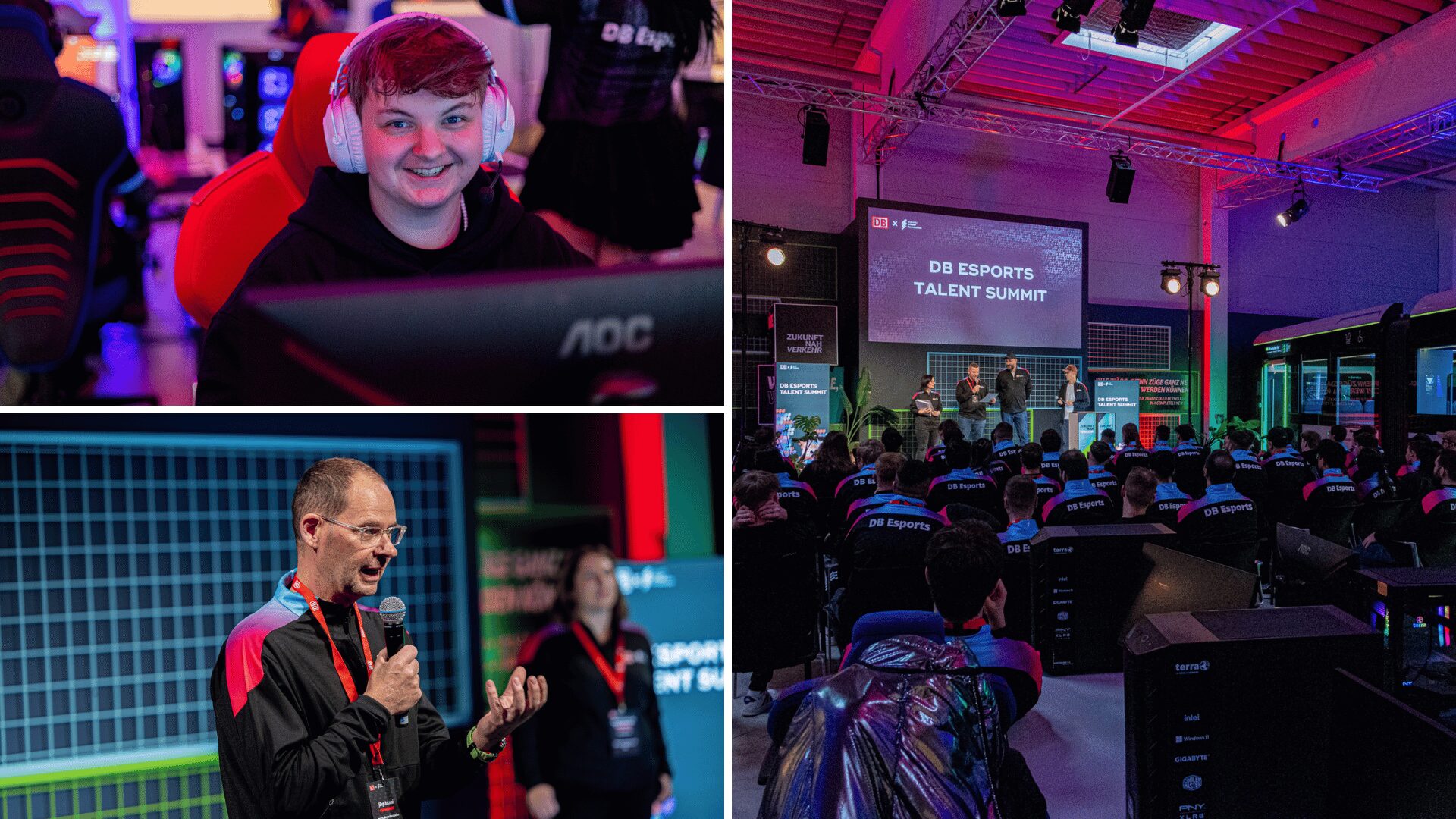 DB Esports player taking part in the DB Esports Summit organized bei Deutsche Bahn and esports player foundation.
